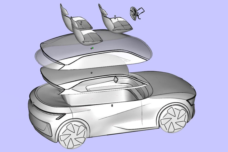 3D model auta prototyp diplomova prace