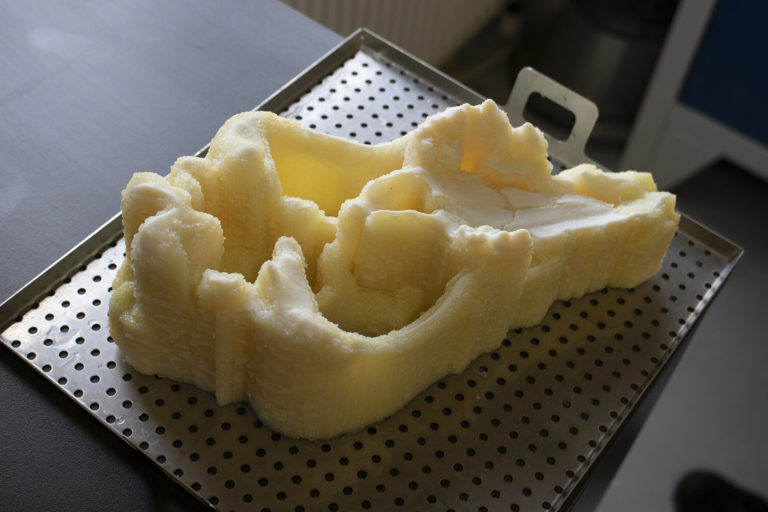 Vytlačená lebka z 3D tlačiarne